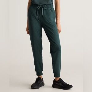 Quince Dark Green  Flowknit Mid-Rise Joggers Pants